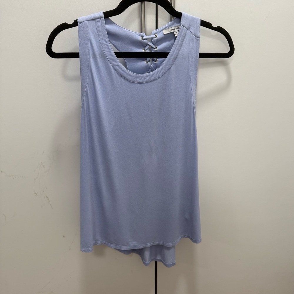 Periwinkle Sleeveless Women's Top with Braided Back